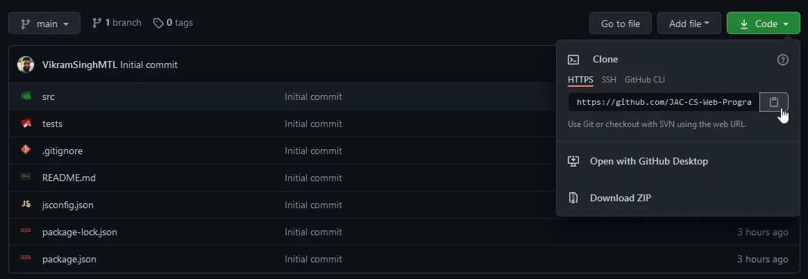 Clone Repo